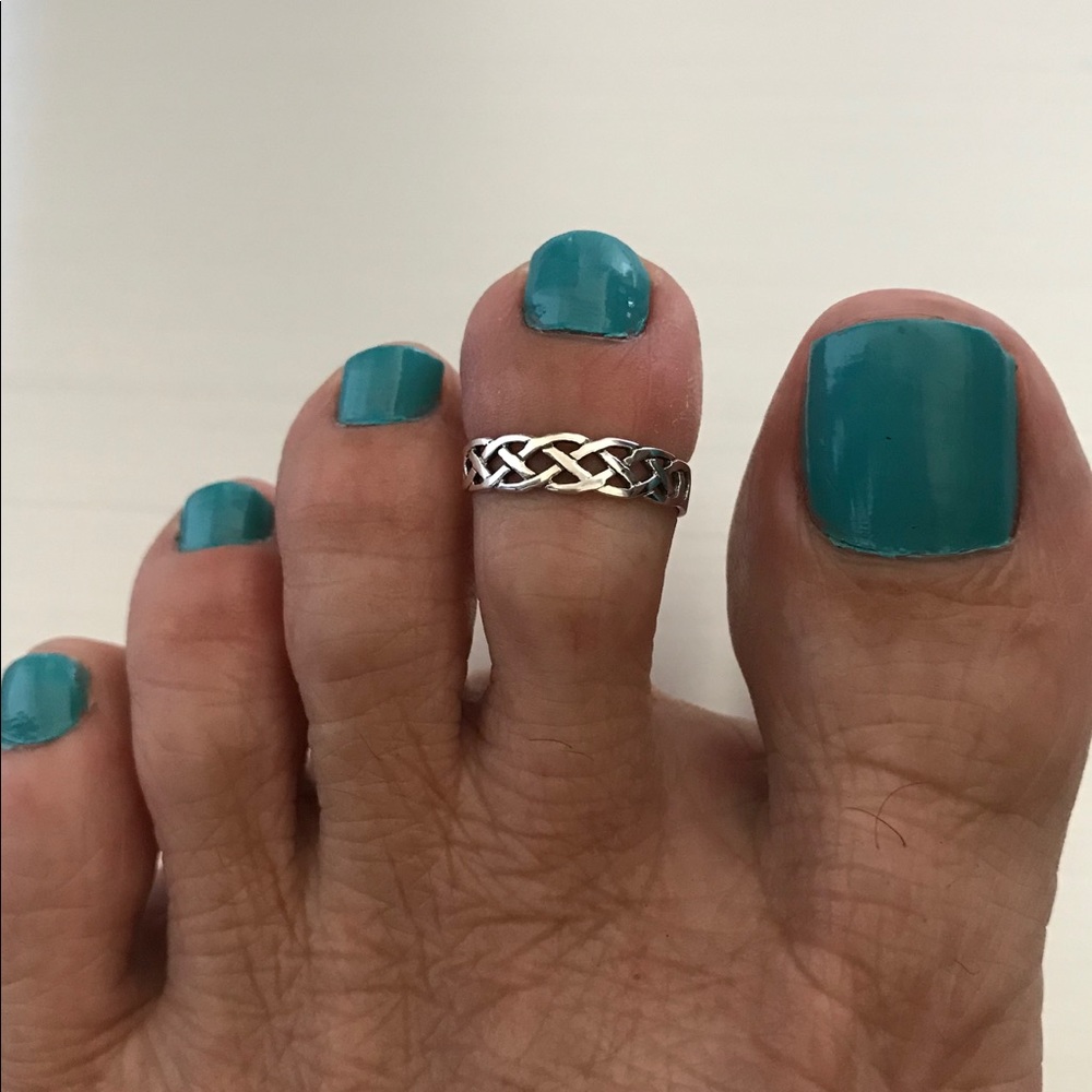 Sterling Silver Celtic Design Toe Ring - image 7